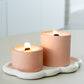 Pack Duo Bougies en pots & Plateau décoratif
