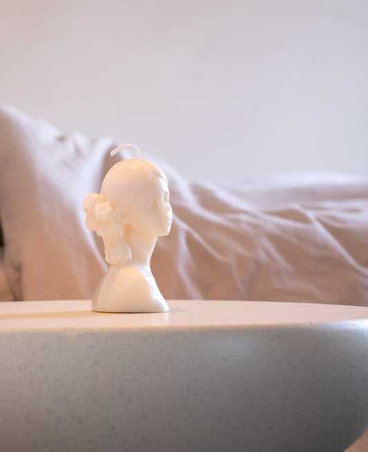 Bougie Femme Fleurie